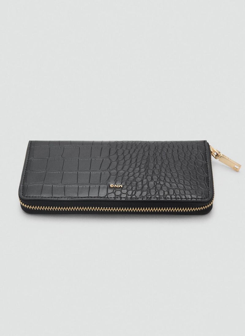 MANGO Casual Croc-Effect Wallet  - Image 2