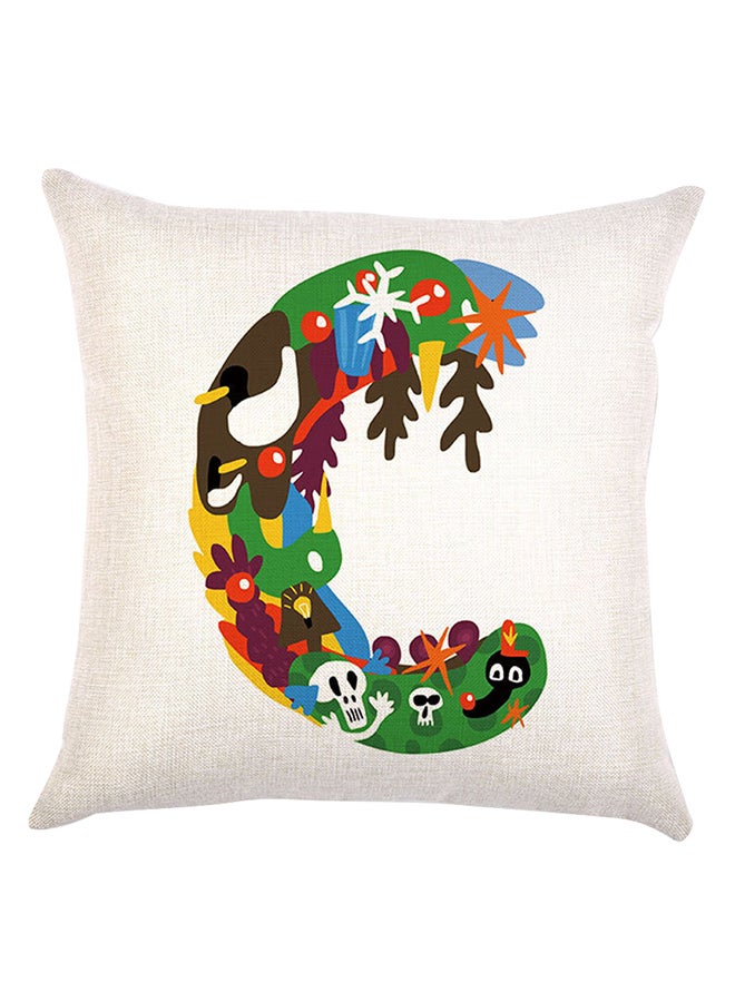 Loquat Happy  Square Pillow Cover cotton_blend Multicolour 