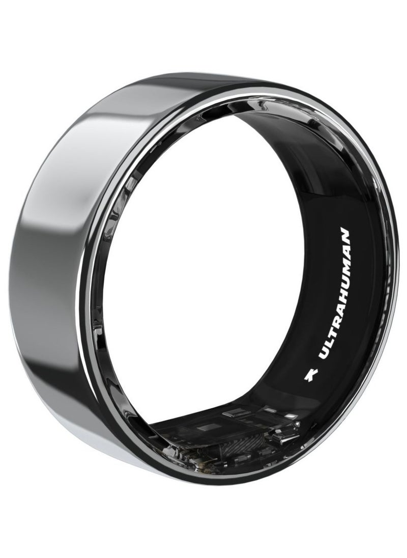 ULTRAHUMAN - Ring AIR - Advanced sleep-tracking wearable, HRV & Temperature Monitoring,Track workout, movement & recovery, Water resistant, 6 Days Battery Life with Lifetime Free Subscription (Size 7) - Air Silver - Image 1