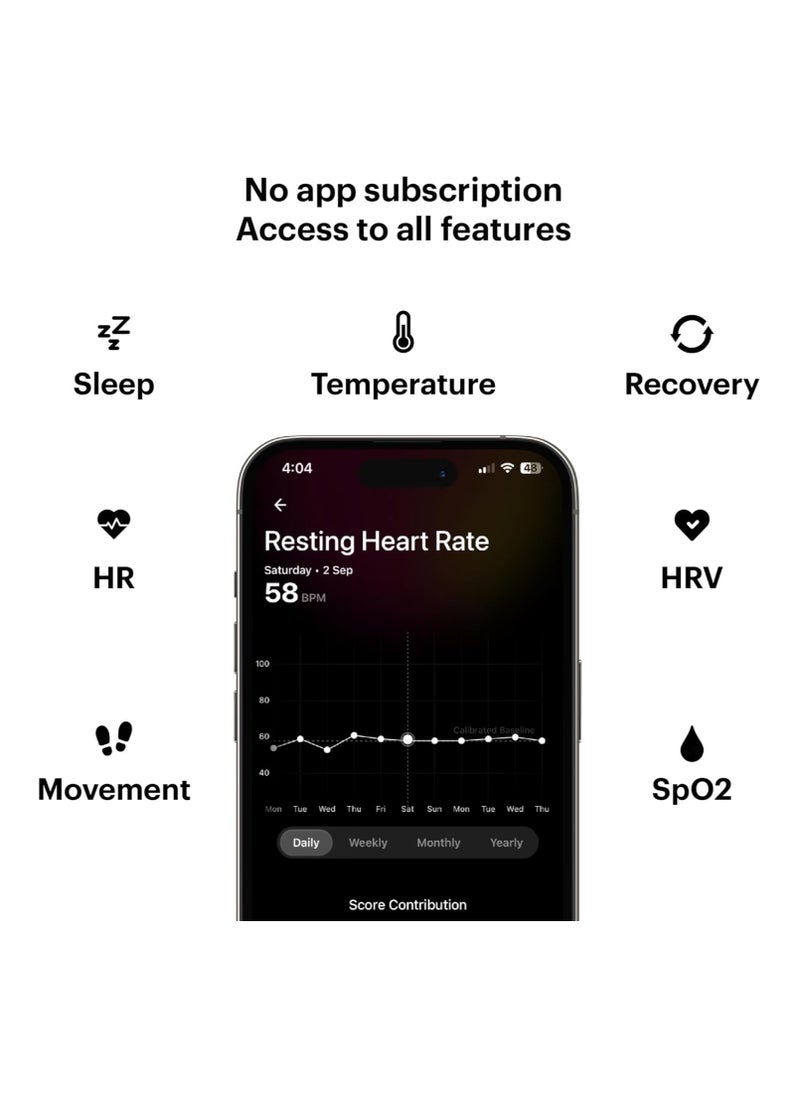 ULTRAHUMAN - Ring AIR - Advanced sleep-tracking wearable, HRV & Temperature Monitoring,Track workout, movement & recovery, Water resistant, 6 Days Battery Life with Lifetime Free Subscription (Size 7) - Air Silver - Image 1
