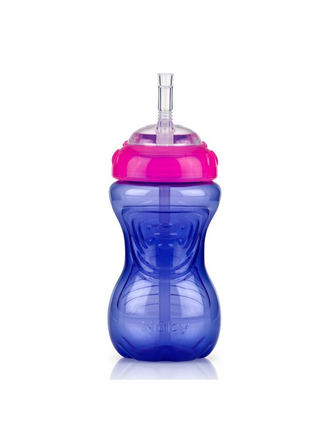 Nuby Nuby No-Spill Soft Straw Easy Grip Sippy Cup for Girls - (3-Pack) 10 Oz - 12+ Months  - Image 2