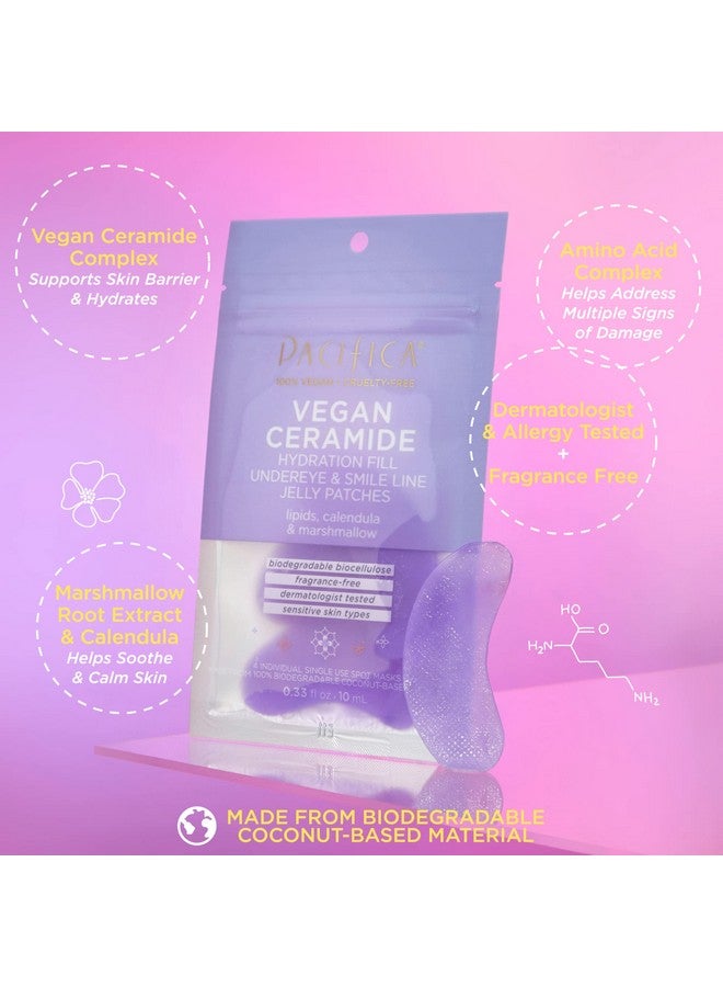 Pacifica Beauty Vegan Ceramide Hydrating Under Eye & Smile Line Jelly Patches For Puffy Eyes Supports Fine Lines And Wrinkles Eczema Association Approved Safe For Sensitive Skin Fragrance Free - Image 5