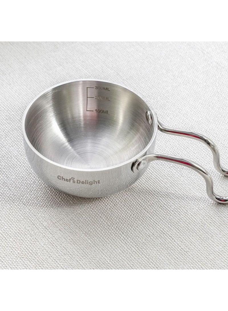 DANUBE HOME Chef’s Delight Triply Tadka Pan with Wire Handle – Premium Stainless Steel Seasoning Tadka Pan for Tempering Spices, Gas & Induction Compatible, Durable Cookware for Kitchen-10 Cm - Image 2