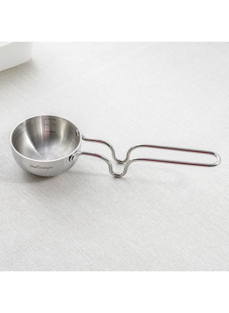 DANUBE HOME Chef’s Delight Triply Tadka Pan with Wire Handle – Premium Stainless Steel Seasoning Tadka Pan for Tempering Spices, Gas & Induction Compatible, Durable Cookware for Kitchen-10 Cm - Image 1