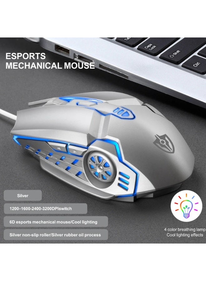 general Wired USB luminous mouse USB home office desktop computer business gaming mechanical gaming mouse - Image 2