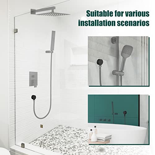 Heyalan Brass Round Handheld Shower Wall Supply Elbow Wall Mount Hose Connector for Shower Handheld Without Shower Hand and Hose Wall Elbow for Hand Shower - Image 2