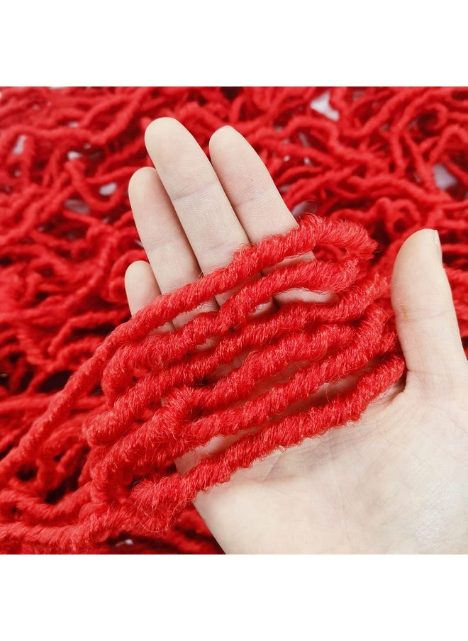 ENBEAUTIFUL - Soft Locs 24 Inch 7 Pack Red Color Faux Locs Crochet Hair Prelooped Locs Synthetic Crochet Braids Hair Extensions For Black Women (24Inch 7Packs Red) - Image 1