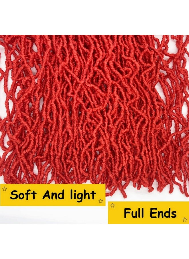 ENBEAUTIFUL - Soft Locs 24 Inch 7 Pack Red Color Faux Locs Crochet Hair Prelooped Locs Synthetic Crochet Braids Hair Extensions For Black Women (24Inch 7Packs Red) - Image 1