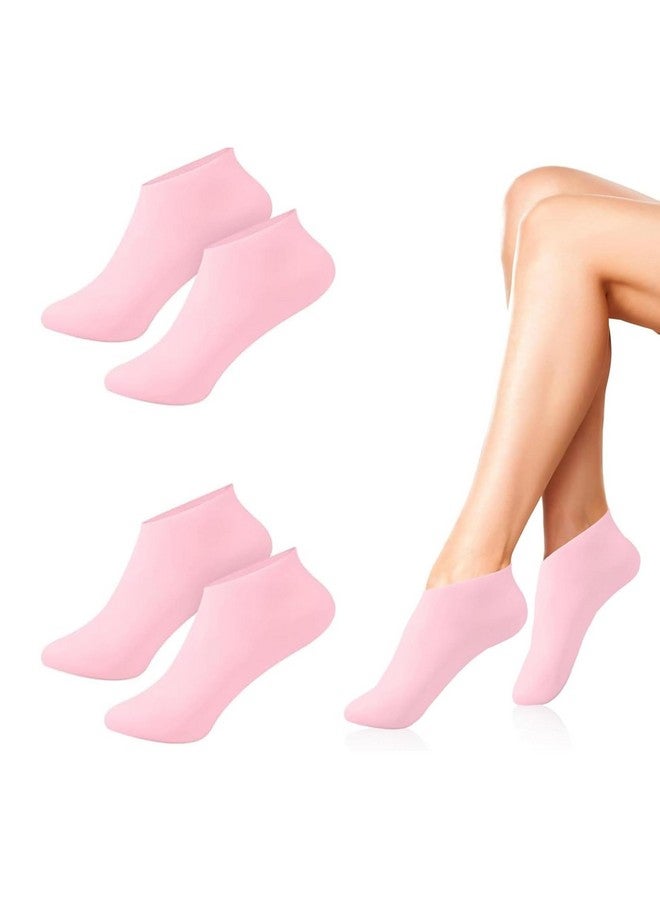 PRIMEFAIR Silicone Heel Socks with Moisturizing Oil and Vitamin E, 2 Pairs, Foot Care for Men and Women - Image 1