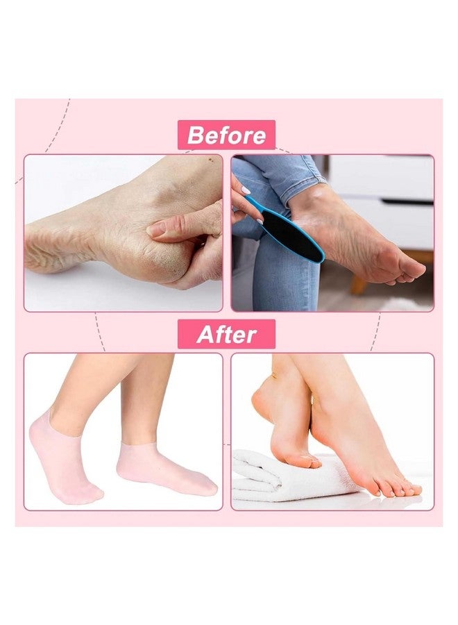 PRIMEFAIR Silicone Heel Socks with Moisturizing Oil and Vitamin E, 2 Pairs, Foot Care for Men and Women - Image 4