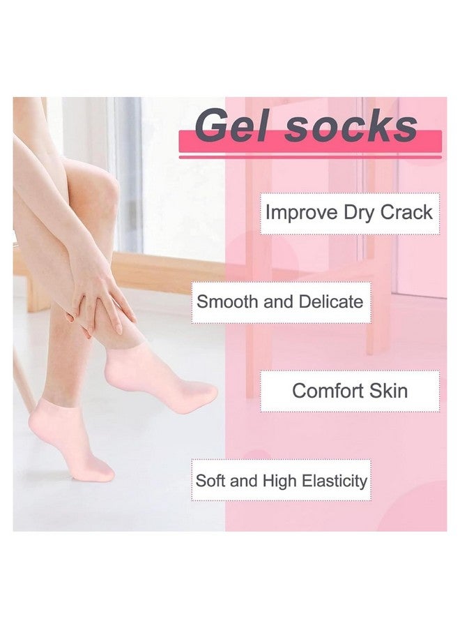PRIMEFAIR Silicone Heel Socks with Moisturizing Oil and Vitamin E, 2 Pairs, Foot Care for Men and Women - Image 2