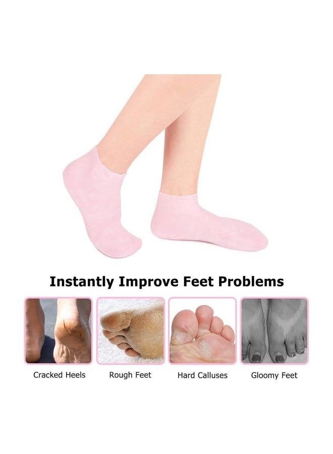 PRIMEFAIR Silicone Heel Socks with Moisturizing Oil and Vitamin E, 2 Pairs, Foot Care for Men and Women - Image 5