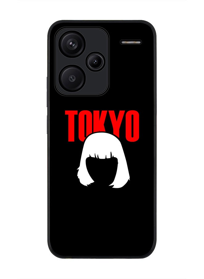 Stylizedd Rugged Black Edge Case for Xiaomi Redmi Note 13 Pro Plus, Slim fit Soft Case Flexible Rubber Edges Anti Drop TPU Gel Thin Cover -  Tokyo - Image 1