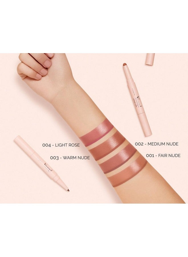 بوبا ميلانو فامب! ثنائي كريمي، 004 وردي فاتح، قطعة واحدة - أحمر شفاه وقلم شفاه 2 في 1 - يدوم طويلاً - خفيف الوزن - لا ينتقل - ملمس ناعم - شديد التصبغ - Image 3