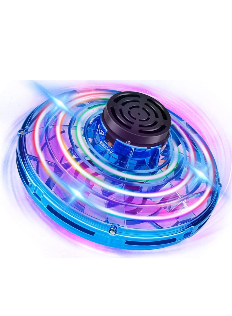 MAGIC VAULT ألعاب فلاينج سبينر، طائرة بدون طيار صغيرة يتم التحكم فيها يدويًا، سبينر فيدجيت بوميرانج بإضاءة RGB، طائرة بدون طيار تدور 360 درجة، ألعاب الفضاء الطائر هدية للأطفال البالغين في الهواء الطلق في الداخل (أزرق) - Image 2