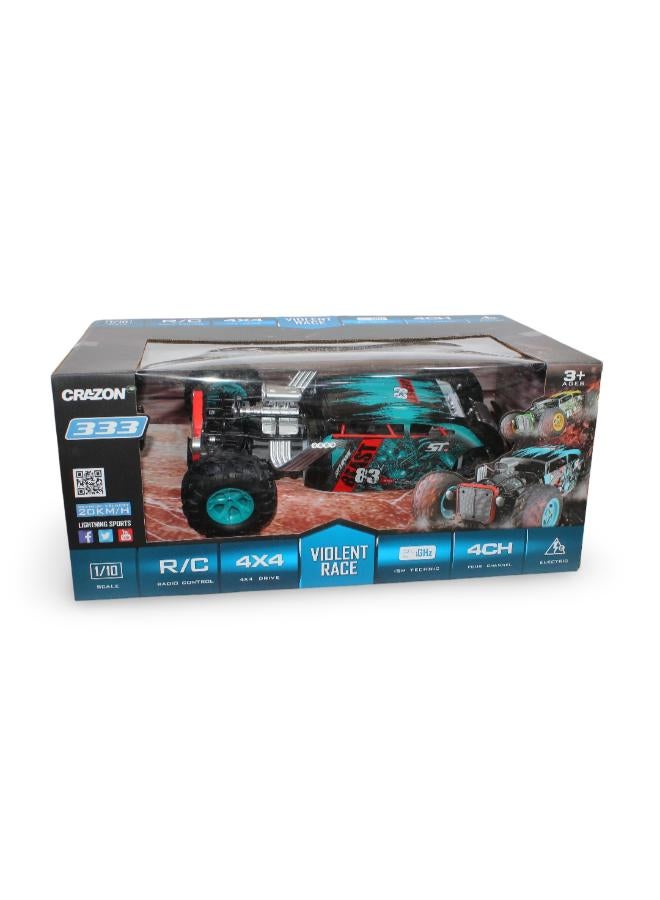 Crazon Angel Monster Truck 2.4GHz Stunt RC Car – Turquoise - Image 1