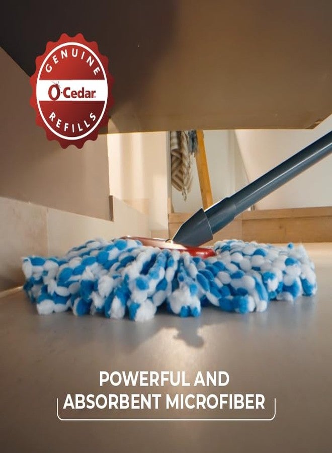 o cedar O-Cedar EasyWring RinseClean Spin Mop Microfiber Refill, 1-Pack, Blue - Image 4