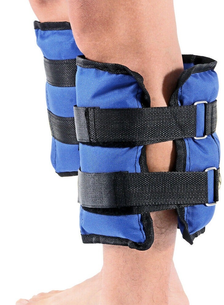 UFIT Double Ankle & Wrist Sand Weights With Carry Bag, Blue 2KG (1KG×2PCS) - Image 4