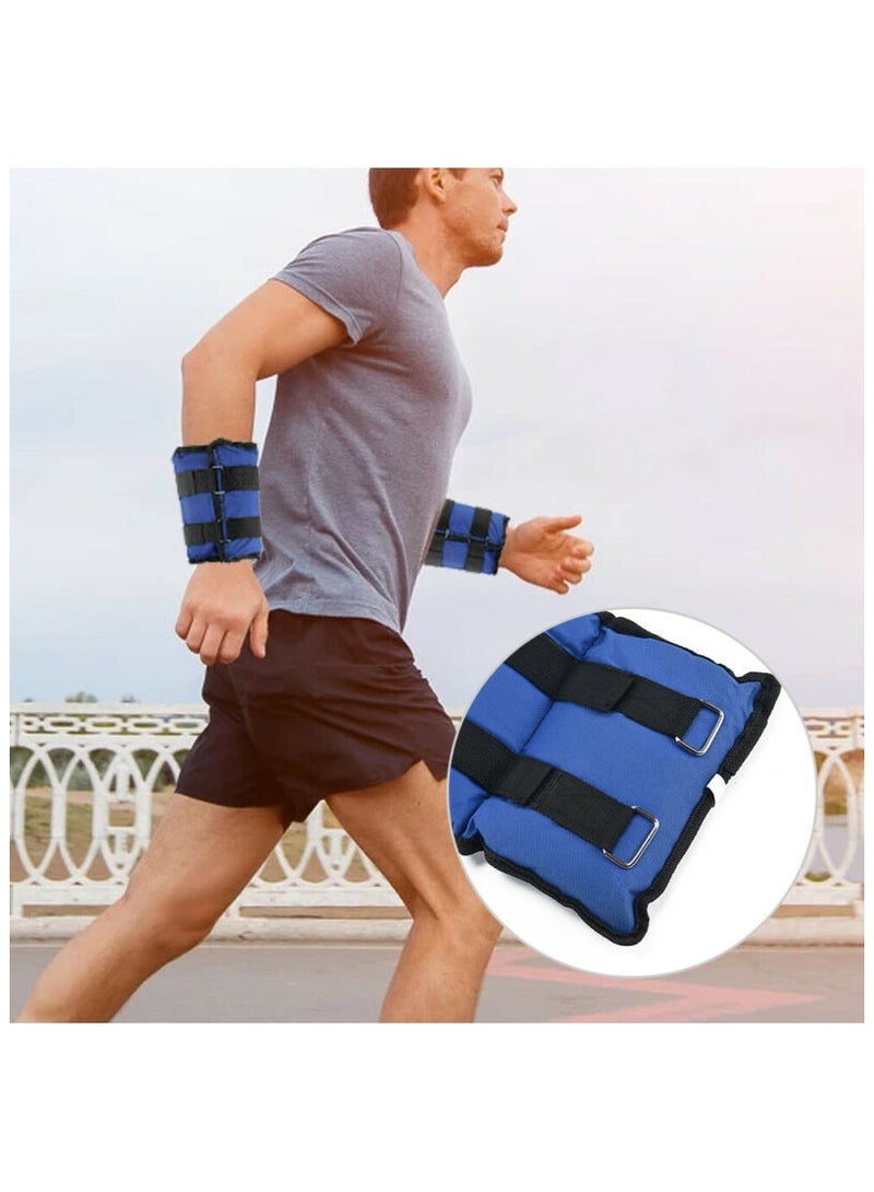 UFIT Double Ankle & Wrist Sand Weights With Carry Bag, Blue 2KG (1KG×2PCS) - Image 2