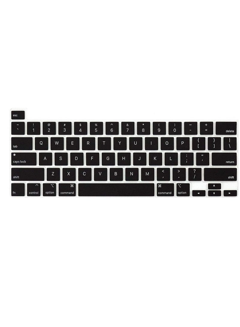 AMM US Layout English Keypad Cover Compatible for MacBook New Pro 16-Inch Model A2141 with Touch Bar 2019 Release & MacBook New Pro 13-Inch Model A2289/A2251 with Touch Bar 2020 Release Black - Image 1