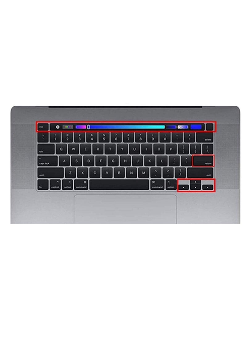 AMM US Layout English Keypad Cover Compatible for MacBook New Pro 16-Inch Model A2141 with Touch Bar 2019 Release & MacBook New Pro 13-Inch Model A2289/A2251 with Touch Bar 2020 Release Black - Image 3