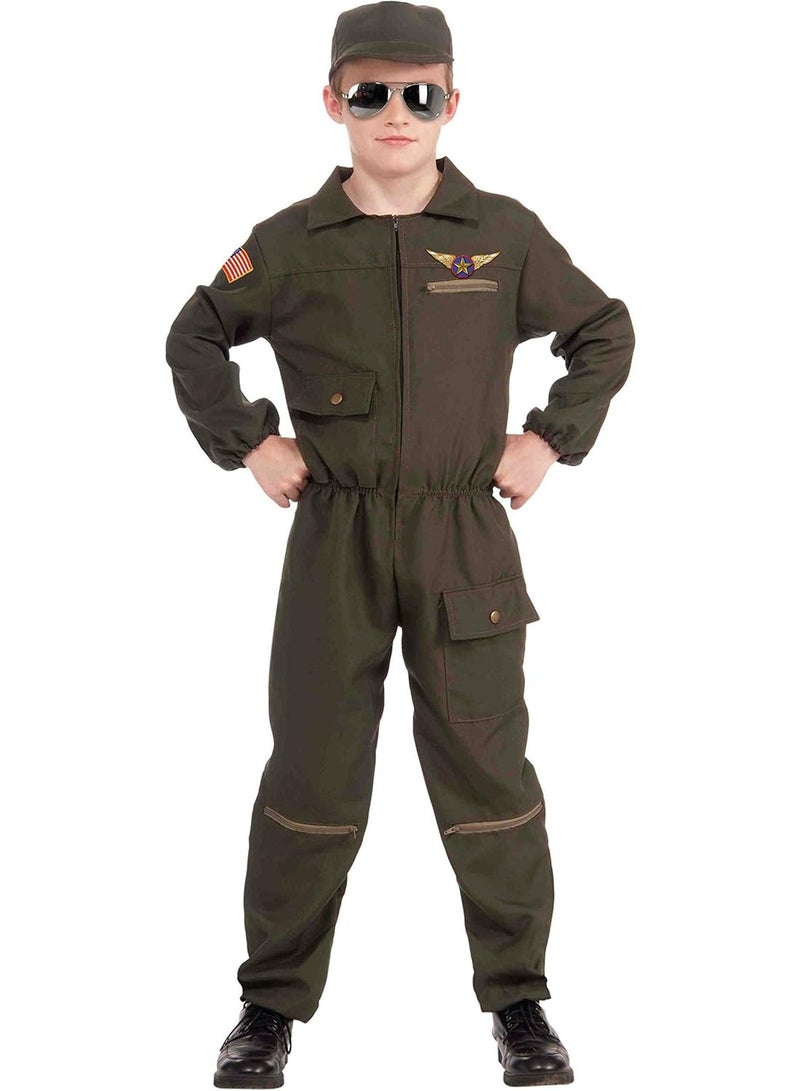 Forum Novelties Unisex child Fighter Jet Pilot Costume, As Shown, Small US