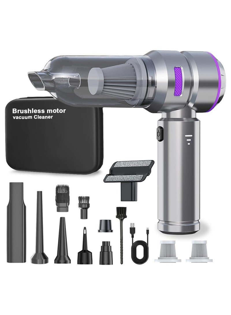 مورتيكو مكنسة كهربائية للسيارة من مورتيكو، مكنسة كهربائية صغيرة عالية الطاقة بقوة 22000 باسكال، مكنسة يدوية قابلة لإعادة الشحن، منفاخ هواء مضغوط لاسلكي محمول للسيارة والمنزل - Image 1