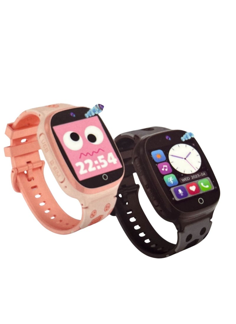 Smartbarry - 5G C009 Smart Kids Watch Series with GPS and Sim Card Slot and Two Way Call and SOS Alarm and Camera - BLACK - Image 1