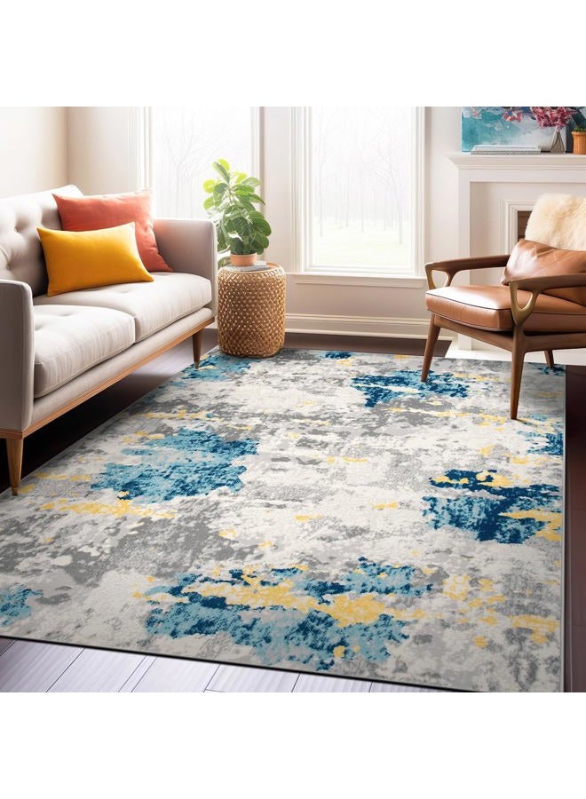 Rugshop Transitional Abstract Area Rug, 5' x 7', Cream - Image 1