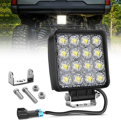 Nilight Ranger Backup Light 48W Flood Reverse Rear Lights Tractor LED Pod Lighting Plug and Play Kit Compatible with Polaris Ranger 1000 XP Crew 2018 2019 2020 2021 2022 2023 2024 - Image 1