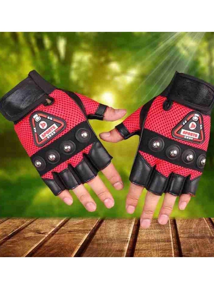 Half finger gloves for gym and motorcycle riding - Image 1