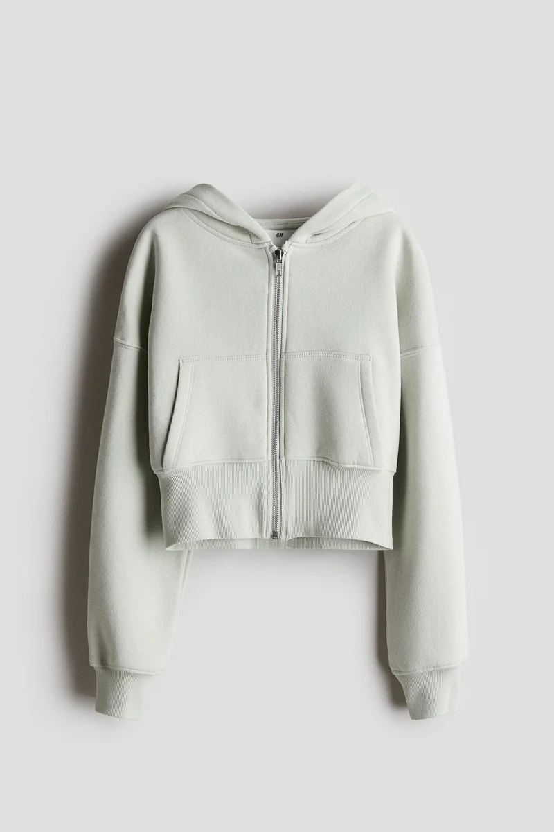 H&M Cropped zip-through hoodie