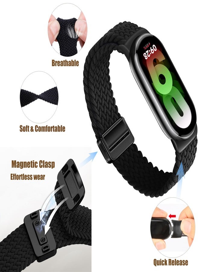 LeyuBand Nylon Braided Magnetic Bands Compatible with Xiaomi Smart Band 10/9/8 Nylon Sport Band for Women Men - Image 3