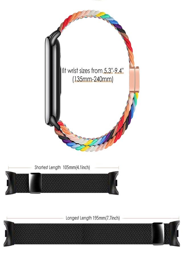 LeyuBand Nylon Braided Magnetic Bands Compatible with Xiaomi Smart Band 10/9/8 Nylon Sport Band for Women Men - Image 4