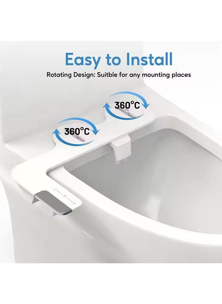 ULTREOS Ultreos Bathroom OnePiece Cold Water Power Free WC Bidet Attachment Seats Fitting with Two nozzles  - Image 2