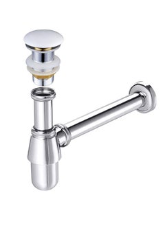 Universal Sink Drain Kit - Unslotted Click Clack Basin Waste Pop Up Waste, Expandable, Flexible, and Versatile for Kitchen and Bathroom Sinks(Without Overflow)
