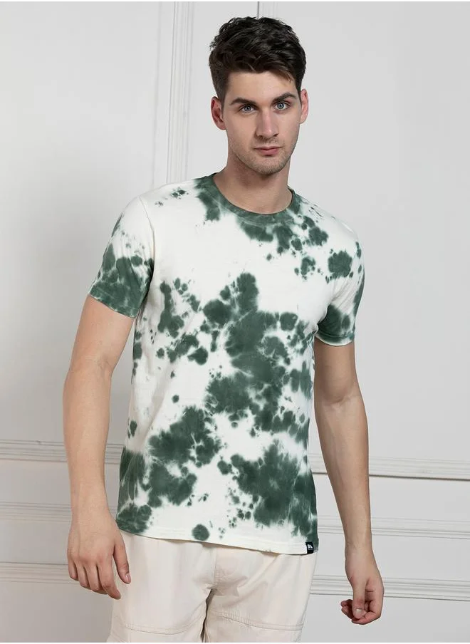 دينيس لينغو Regular Fit Tie and Dye T-Shirt