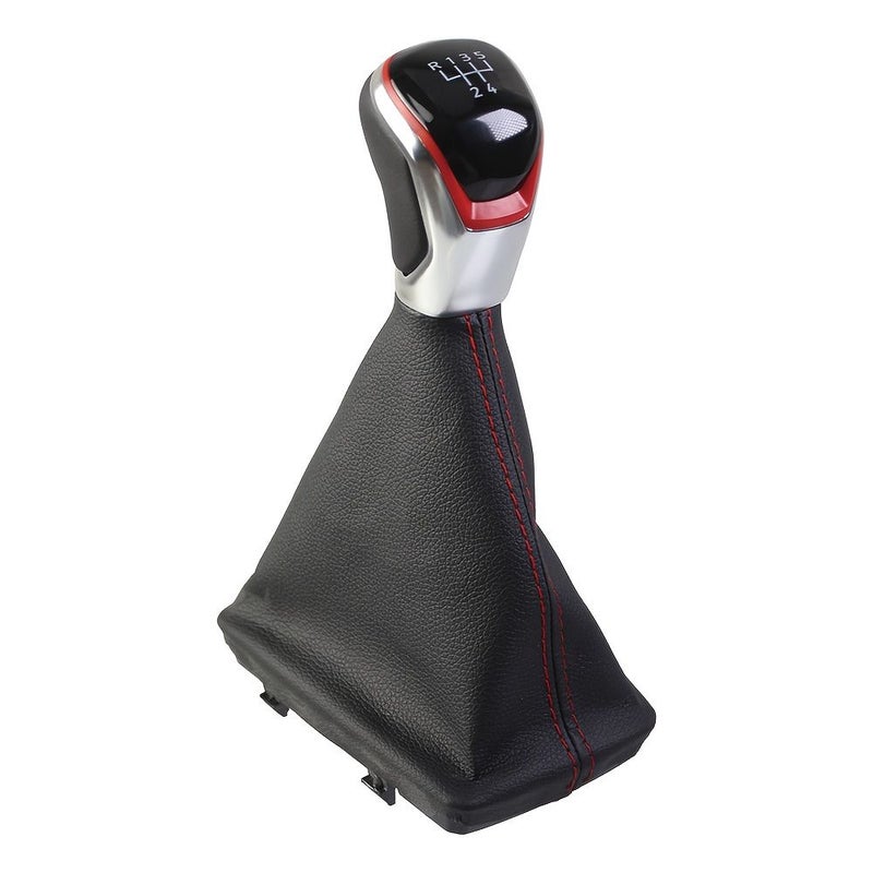 Red 6 Speed Car Shift Knob Compatible with A4 S4 B8 8K A5 8T Q5 8R S Line 2007-2014 2015 - Image 4