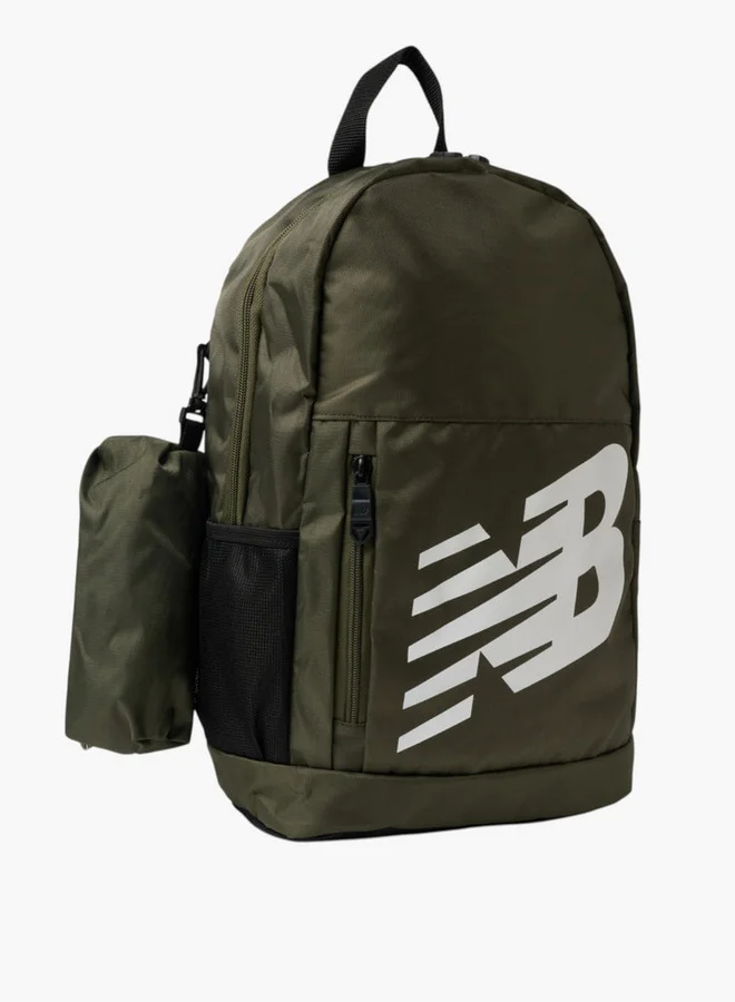 New Balance Logo Print School Backpack with Pencil Pouch - 14x28x43 cm