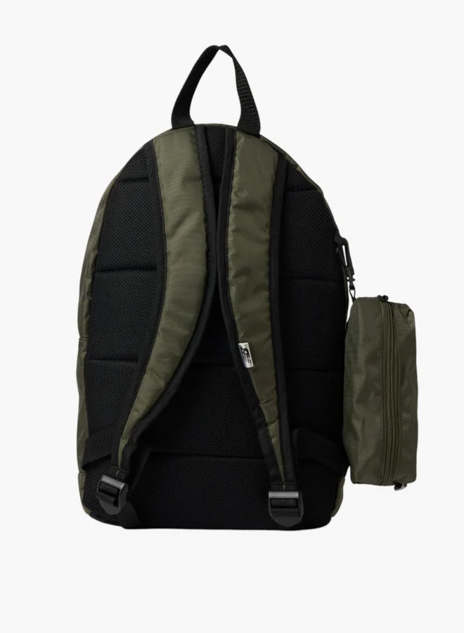 New Balance Logo Print School Backpack with Pencil Pouch - 14x28x43 cm