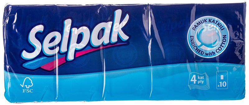 Selpak Toilet Roll - 3Ply (12 Rolls/Pack) & Pocket Hanky Tissue Classic - 10 Sheets/Piece - Image 4