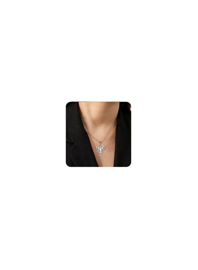 VASSAGO Rising Phoenix Necklace for Women Stainless Steel Phoenix Fire Bird Pendant Necklace for Men Trendy Jewelry Gifts - Image 1