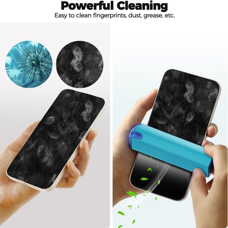JiaTeums Screen Cleaner 18 ml + 20 ml for LED, TFT, Plasma and Much More Spray Bottle, Triangular Screen Cleaner Spray, Display Cleaner (Blue) - Image 2