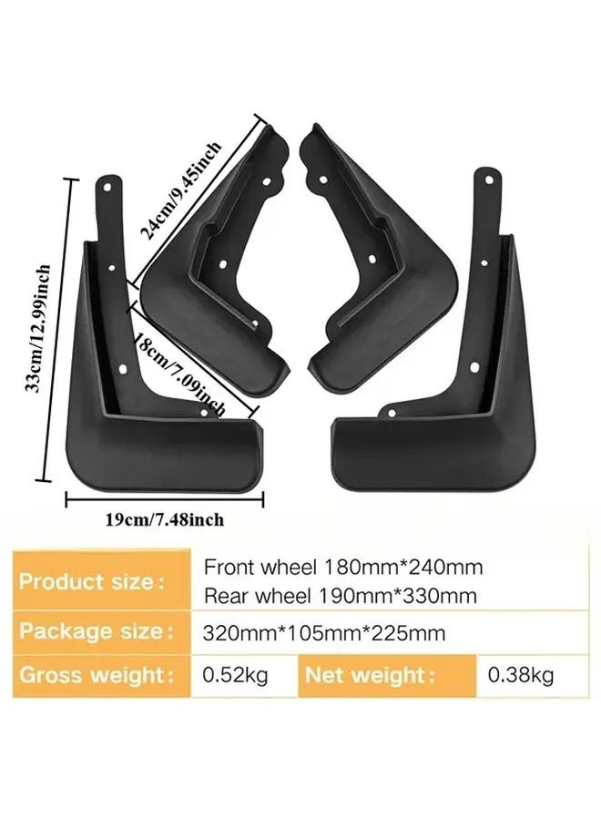 4Pcs Car Fenders For 20 22 Chevrolet Monza Front Rear Tire Wheel Arch Mud Flap - Image 4