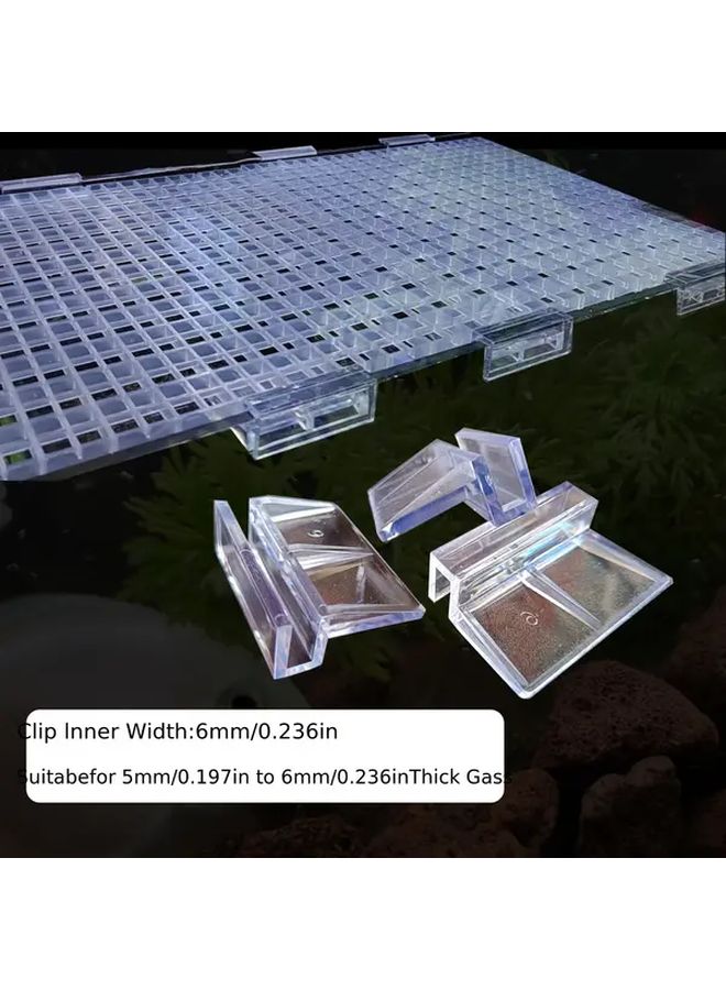 6 White Aquarium Divider Panels With 6 Acrylic Stands Tank Top Cover Grid Net - Image 5