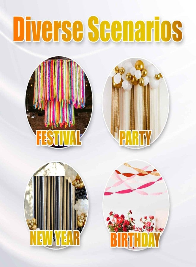 WOPARTY Black Red and Yellow Crepe Paper Streamers 1.8 Inch 6 Rolls Party Decorations,a roll of 82ft Per Volume for Birthday Party Decoration - Image 3