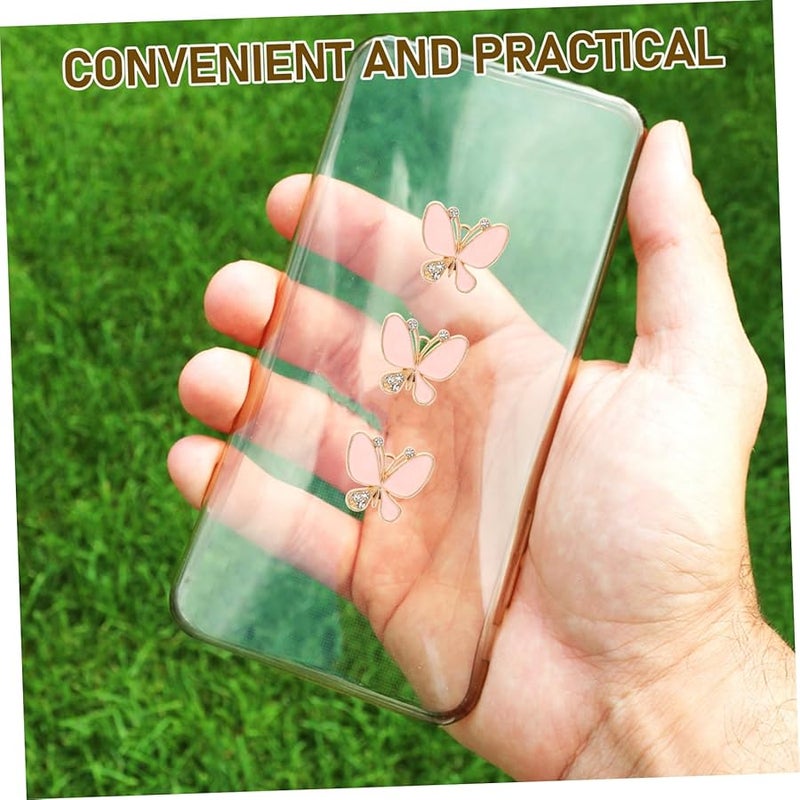 ARTIBETTER 30pcs Rhinestone Butterfly Charms for Phone Case Decoration DIY Accessories Easy Application - Image 4