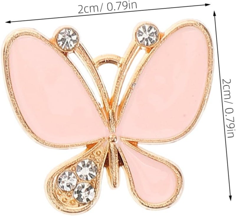 ARTIBETTER 30pcs Rhinestone Butterfly Charms for Phone Case Decoration DIY Accessories Easy Application - Image 3