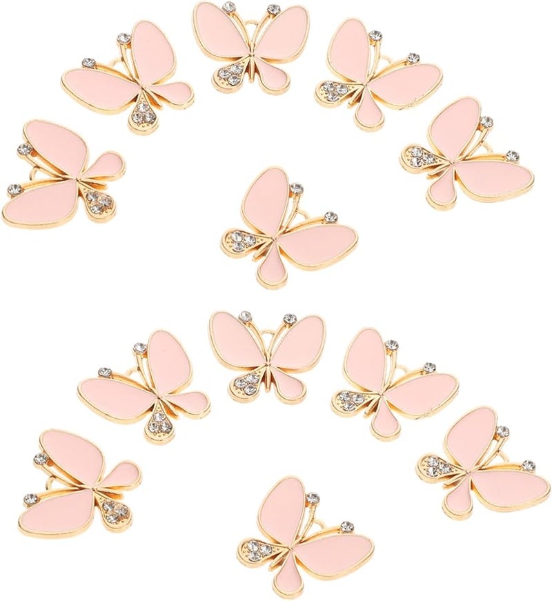 ARTIBETTER 30pcs Rhinestone Butterfly Charms for Phone Case Decoration DIY Accessories Easy Application - Image 2