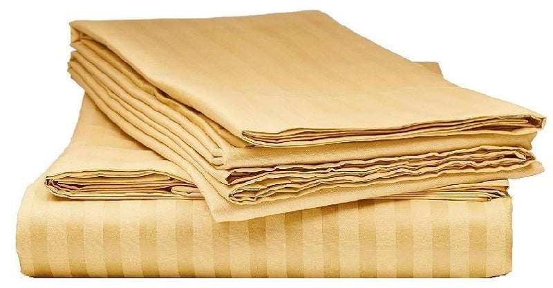 Blueberry Cotton King Striped Fitted Elastic Pack of 3 Bedsheet 200x200+20cm - Image 1